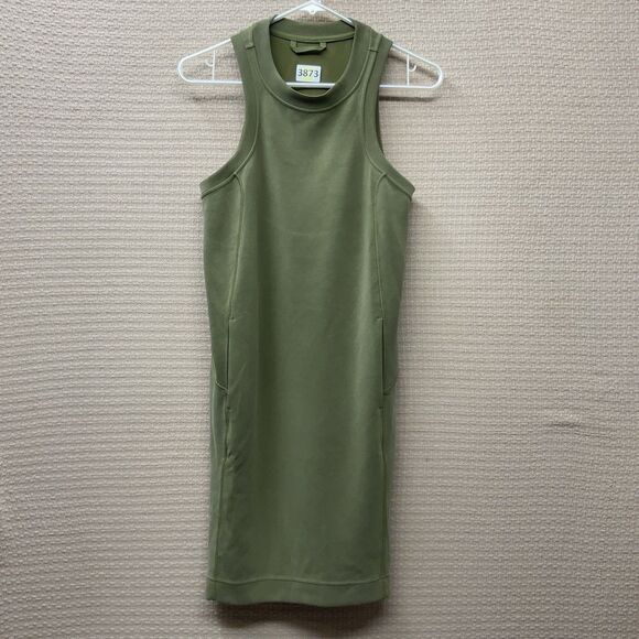 Lululemon Softstreme Back In Action Dress Women Size 4 Athleisure Bronze Green - Picture 6 of 9